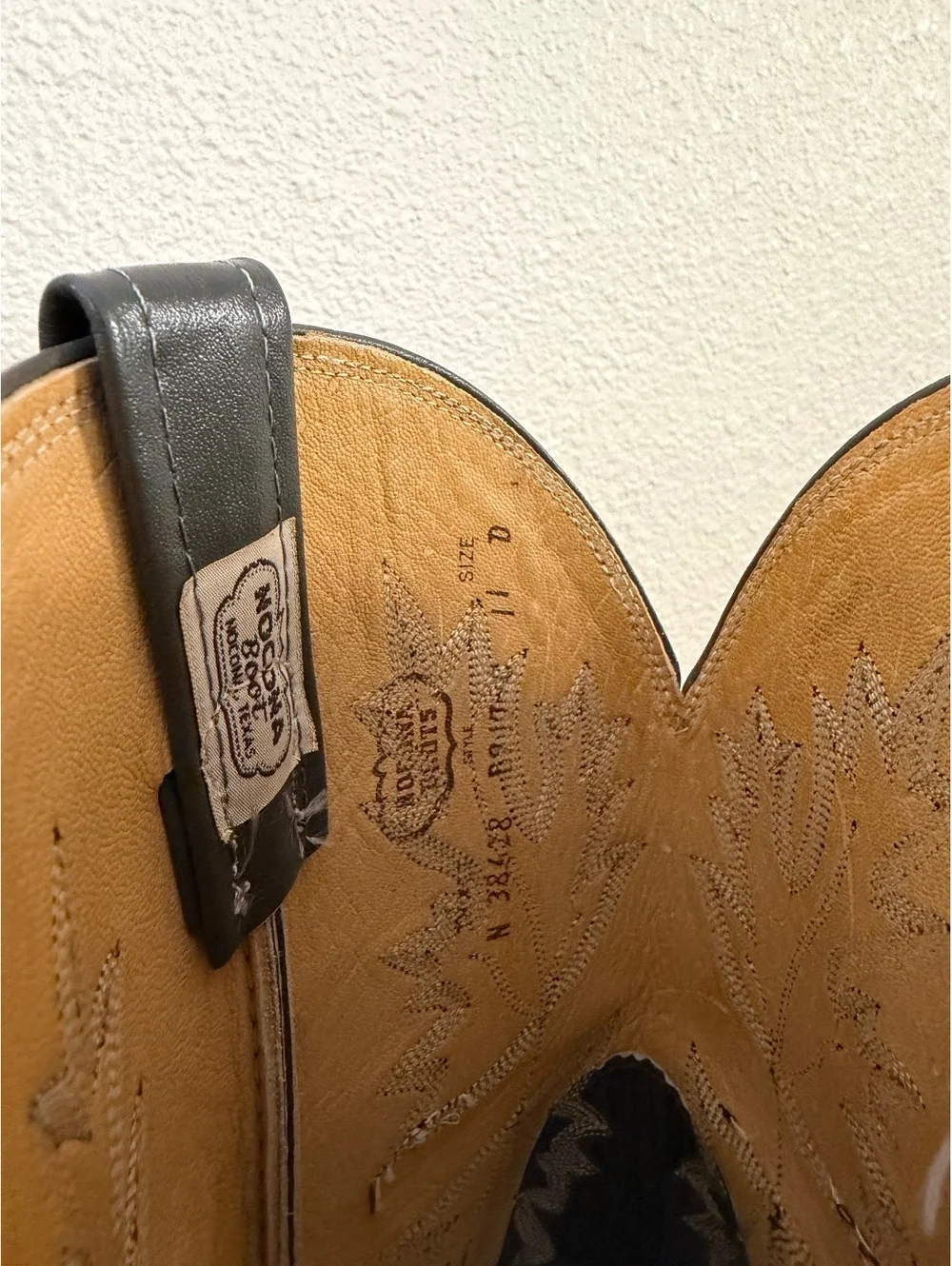 Vintage Nocona Gray Bullhide Leather Cowboy Boots USA Made